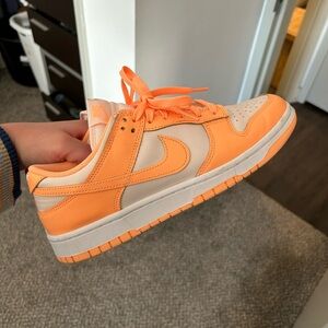 Sunset orange dunks women’s 10 men 8.5